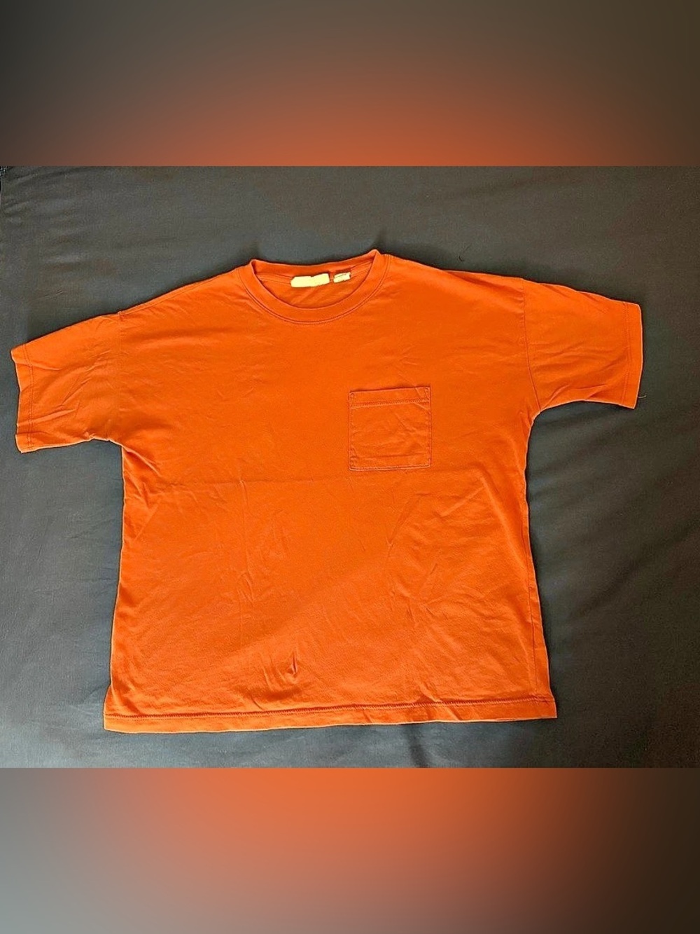 Christian Siriano New York Pima Cotton Pocket T-Shirt Orange XS